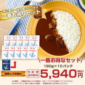 調味商事 よこすか 海軍カレー お試しネイビーブルー レトルトカレー 送料無料 中辛 180g 2食 3食 10食 備蓄 防災 常温保存 非常食 レトルト食品 詰め合わせ まとめ買い 横須賀海軍カレー本舗のお土産 福袋 ご当地カレー 食べ比べ ミリメシ カレールー インスタント