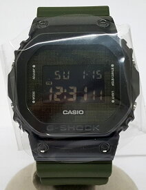 【中古】G-SHOCK ジーショック 5600シリーズ GM-5600B メタルケース メンズウォッチ 腕時計 ブラック カーキ CASIO カシオ