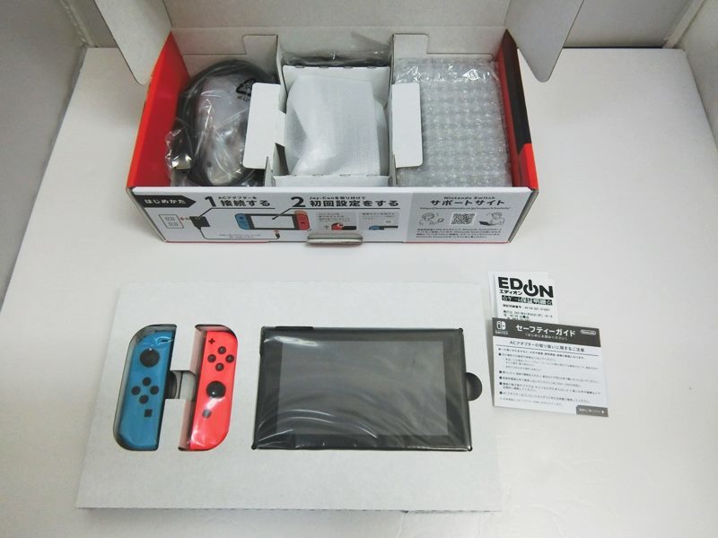 中古】【未使用品】Nintendo Switch 本体 Joy-Con (L) ネオンブルー