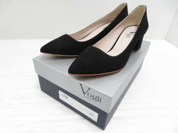 楽天市場 中古 Vogli ヴォッリ スエードパンプス サイズ 37 ブラック 黒系 レザー 革 スペイン製 靴 シューズ レディース 鳥取店 開放倉庫山陰オンラインショップ