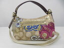 【中古】 COACH コーチ ポピー オプアート 2way ショルダーバッグ F15309 【鳥取店】
