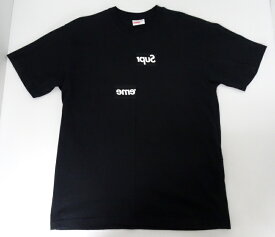 【中古】Supreme×COMME des GARCONS SHIRT/シュプリーム×コムデギャルソンシャツ/18AW Split Box Logo Tee/サイズ：S/BLACK/黒【メンズ古着】【米子店】