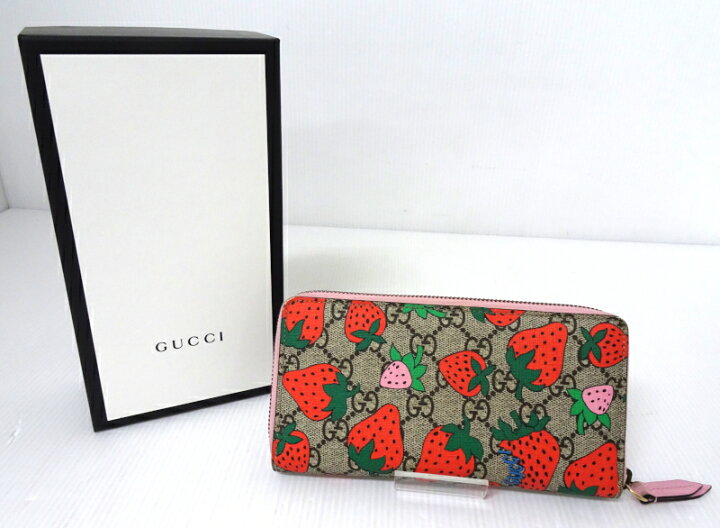 楽天市場】【中古】GUCCI/グッチ/GGスプリーム/ストロベリープリント  