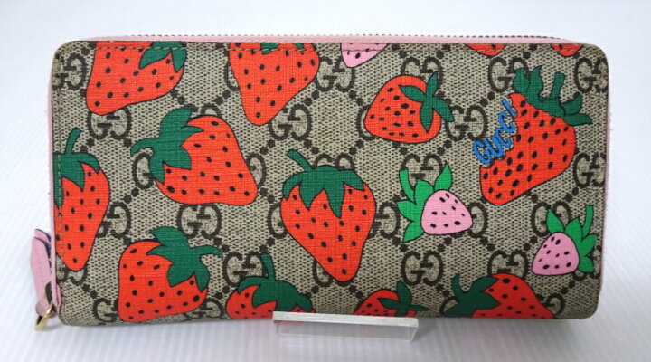 楽天市場】【中古】GUCCI/グッチ/GGスプリーム/ストロベリープリント  