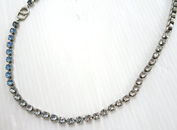 楽天市場】【中古】Dior ディオール GRADIENT BLUE CRYSTALS NECKLACE 