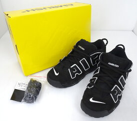 【中古】NIKE × AMBUSH AIR MORE UPTEMPO LOW 28.5cm FB1299-001 ”Black and White” ナイキ アンブッシュ エア モア アップテンポ ロー ブラック【メンズ】【靴/スニーカー】【米子店】