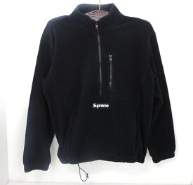 【中古】Supreme シュプリーム 21AW Polartec Half Zip Pullover ハーフ ジップ プルオーバー サイズ：M ブラック【メンズ古着】【米子店】