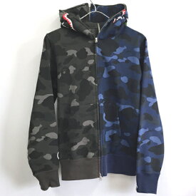 【中古】A BATHING APE アベイシングエイプ SEPARATE SHARK FULL ZIP HOODIE セパレート シャーク フルジップ フーディー/ストリート【メンズ古着】【山城店】