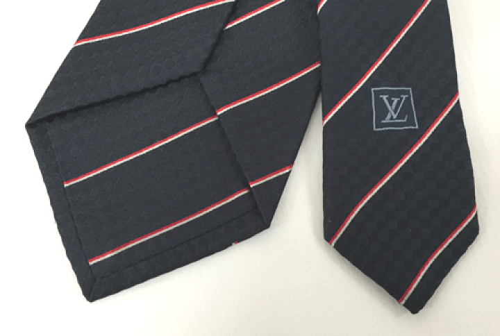 専用です。　　ルイ ヴィトン ネクタイ・エク 新品 未使用 LOUIS VUITTON ルイヴィトン ネクタイ エク グレー ストライプ