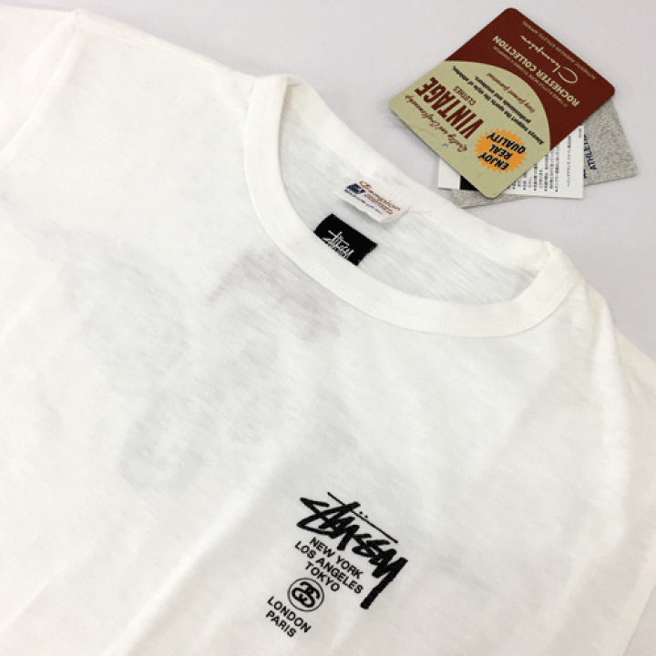再値下げ！STUSSY Studebaker Champion白タグ　Tシャツ STUSSY - 90s OLD STUSSY 白タグ 未使用 USA製 Tシャツ サイズ L