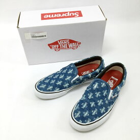 【中古】Supreme x VANS シュプリーム × ヴァンズ Hole Punch Denim Slip-on Pro ホール パンチ デニム スリッポン Pro/スニーカー【メンズ古着】【山城店】