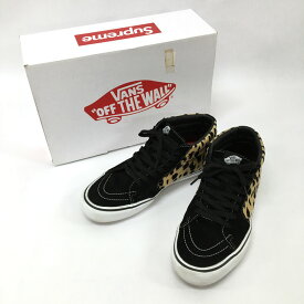 【中古】Supreme x VANS シュプリーム × ヴァンズ Velvet Leopard Sk8-Mid Pro ベルベット レオパード スケート ミッド Pro/スニーカー【メンズ古着】【山城店】