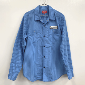 【中古】Supreme シュプリーム Striped Work Shirt ストライプド ワークシャツ/ストリート【メンズ古着】【山城店】