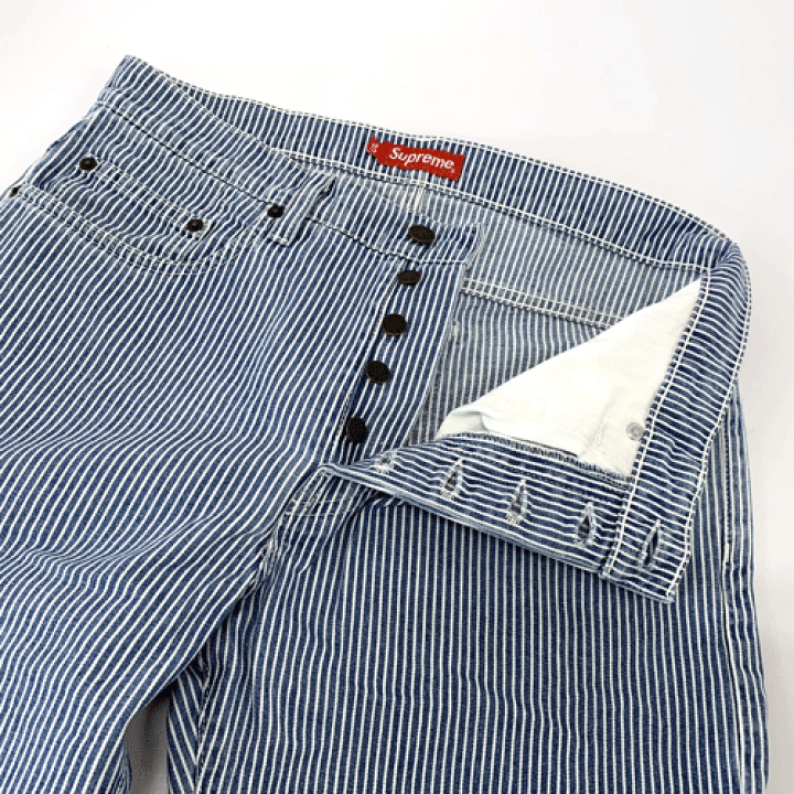 Supreme ストライプデニムパンツ