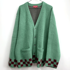 【中古】Supreme シュプリーム Brushed Checkerboard Cardigan ブラッシュド チェッカーボードカーディガン 21SS/ストリート【メンズ古着】【山城店】