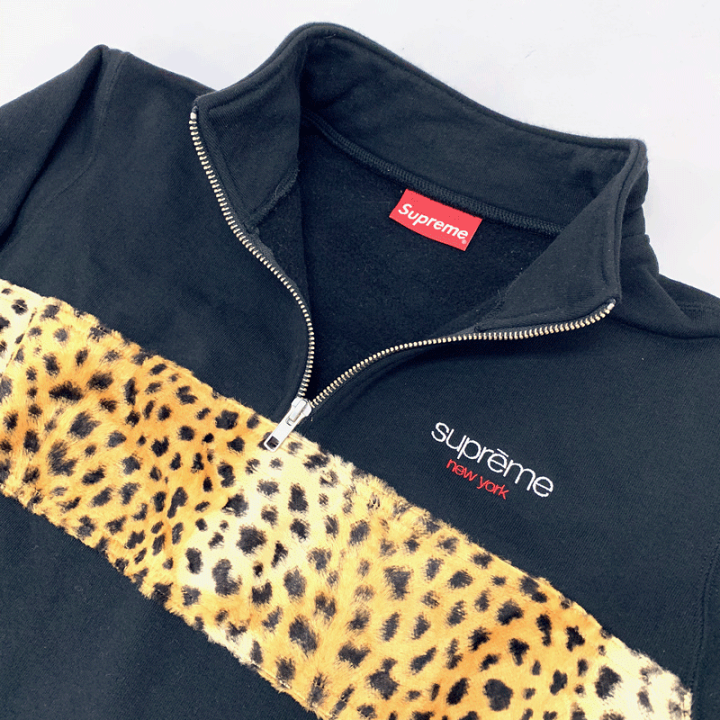 supreme シュプリーム supreme half zip 18AW レオパードleopard