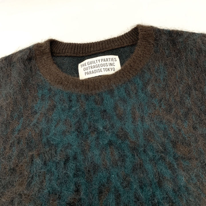 ワコマリア　モヘヤ　ニット　セーター　レオパード　Mサイズ WACKO MARIA ワコマリア Leopard jacquard Mohair Knit Sweater