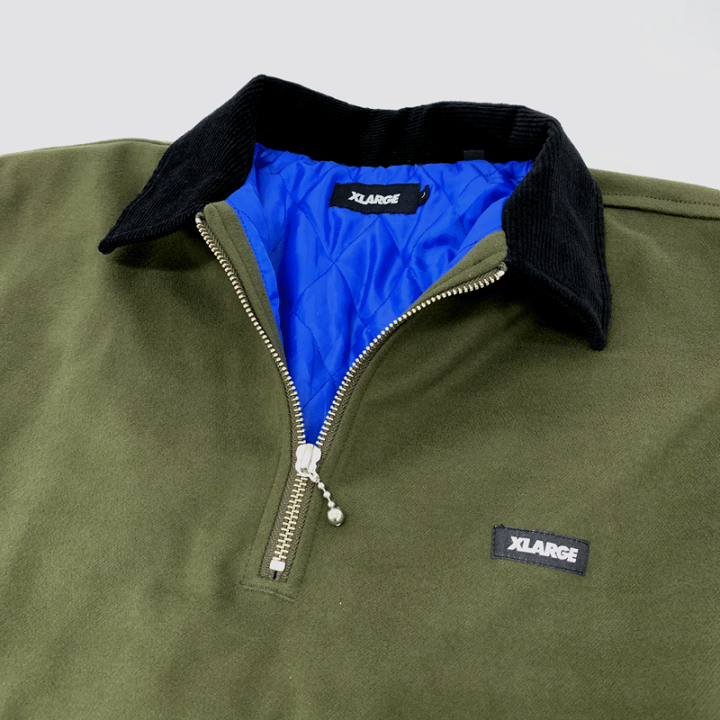 【中古】XLARGE エクストララージ 20AW PATCHED HALF ZIP SHIRT ハーフ ジップ シャツ/ストリート【メンズ古着】【山城店】 | 開放倉庫 京都山城店
