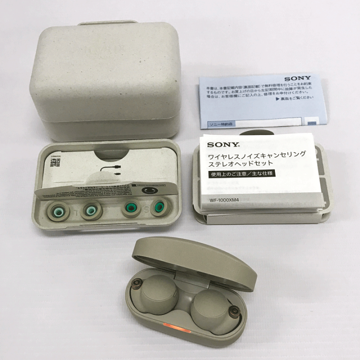 【未使用】ソニー ワイヤレスノイズキャンセリングイヤホン WF-1000XM4 SONY ソニー WF-1000XM4 シルバー ワイヤレスノイズキャンセ
