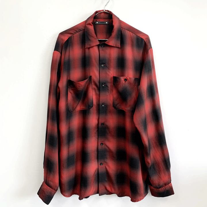 MINEDENIM CDL レーヨンオンブレチェックシャツ