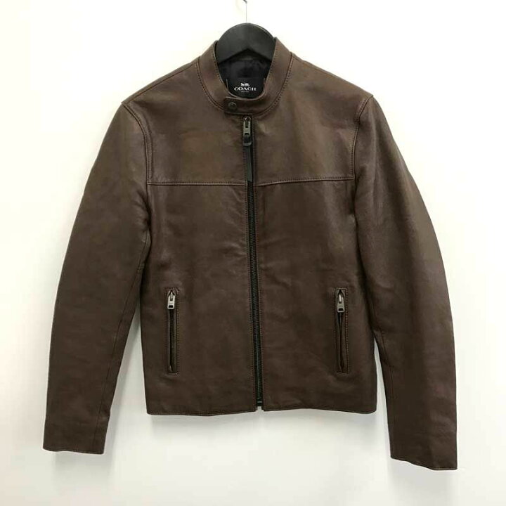 楽天市場】【中古】COACH コーチ シングル ライダースジャケット/羊革 