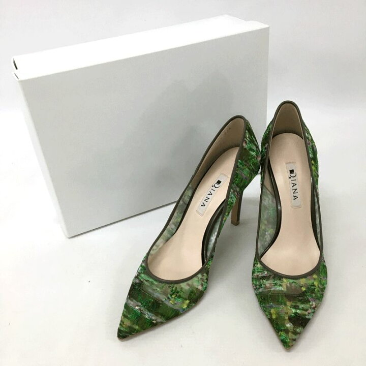 楽天市場】【中古】《美品》DIANA ダイアナ 刺繍パンプス 絵画シリーズ  
