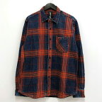 【中古】REPLAY リプレイ COTTON TWILL CHECKED SHIRT コットンツイルチェックシャツ/長袖シャツ サイズ : XL/インポート《メンズ古着・山城店》A2363