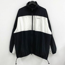 【中古】BALENCIAGA バレンシアガ TRACKSUIT POPLIN SHIRT JACKET オーバーサイズトラックジャケット サイズ : 44/ハイブランド《メンズ古着・山城店》A2538