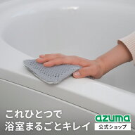 アズマ公式 両面使える ブラシスポンジ 浴室用 W繊維 × ツンツンブラシ 水だけでキレイ！ お風呂掃除 両…
