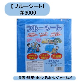 送料無料　3000番　ブルーシート 2.7m×5.4m 6枚セット　シンセイ　災害被災者宅優先商品　倉庫　置き場　沖縄・離島出荷不可