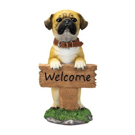 送料無料　ウエルカムボードドッグ パグ　エイチツーオー　北海道・沖縄・離島出荷不可