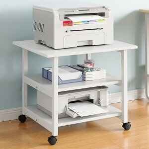 プリンター台 キャスター付き プリンターワゴン プリンターラック 幅48cm 木製 3段 デスクワゴン 机下収納 プリンターカート プリンター収納 サイドワゴン 組み立て簡単 オフィス/ホーム収納