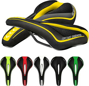 自転車サドル ソフトサドル お尻が痛くない 低反発サドルクッション 穴あき ロードバイク マウンテンバイク クロスバイクに適応 通気性 蒸れ対策 衝撃吸収 防水 取付便利