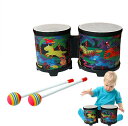 ボンゴ 楽器ドラムセット 12x6x6 インチ木製ハンドドラム ドラムスティック2本付き打楽器ボンゴ パーカッション 楽器 …