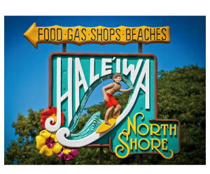 oBnCA KXA[gsN`[ HALEIWA TOWN SIGN 50×37cm  KX T[tB r[` C T[t V̖ fXN nCACeA nCAG Vzj zj