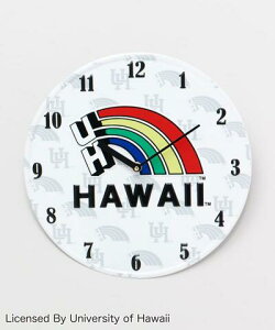 ○o。正規ライセンス ハワイ大学 壁掛け 時計 クロック エンブレム ハワイアン雑貨 ハワイアン小物 ハワ大 Honolulu Hawaii アメリカ合衆国ハワイ州の州立大学 UNIVERSITY ホノルル マノア。o○