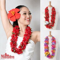○o。【Maunaloa】ハワイアン ブーゲンビリアレイ 100cm フラダンスレイ マウナロア ハワイ雑貨 ハワイア…