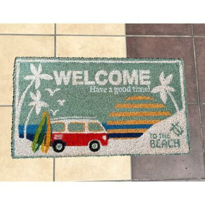 楽天市場】○o。ハワイアン 屋外 玄関マット インテリア コイヤーマット 雑貨 【ワーゲンバス ワーゲン】WELCOME TO THE BEACH ヤシの木 サーフボード ハワイ インテリア ハワイアン レインボー ココナッツマット ハワイアン雑貨。o : Kai Lani Aloha〜カイラニアロハ〜 楽天市場】○o。ハワイアン 屋外 玄関マット インテリア コイヤーマット 雑貨 【ワーゲンバス ワーゲン】WELCOME TO THE BEACH ヤシの木 サーフボード ハワイ インテリア ハワイアン レインボー ココナッツマット ハワイアン雑貨。o : Kai Lani Aloha〜カイラニアロハ〜