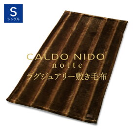 CALDO NIDO notte 3 敷き毛布 シングル オーロラブラウン カルドニードノッテ [ 敷きパッド あったか 通年 快眠博士 暖かい 敷きパット 敷パット 敷パッド 毛布 日本製 冬用 ふわふわ 洗える 敷き毛布 敷毛布 毛布 ]