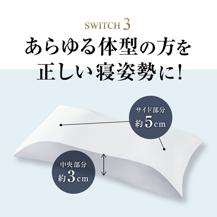楽天市場】SLEEP SWITCH ザ・オリジナルピロー 70×35 スリープスイッチ 