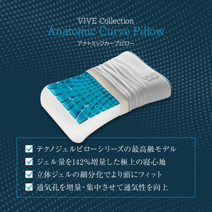 楽天市場】Technogel VIVE Collection Anatomic Curve Pillow テクノ  
