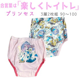 【3層2枚組】トレーニングパンツ 女の子 ディズニー プリンセス アナ雪 ミニーマウス綿 防水 トイレトレーニング パンツ ベビー 防水おねしょパンツ 青 グレー トイトレ 洗い替え 90 95 100cm