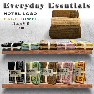 �yLOGO HOTEL�z �t�F�C�X�^�I��3���g�i34cm x 80cm)Everyday Essential & Premium �z�e�����S �^�C�v �ӂ�ӂ�W���K�[�h�D��+����߃h�r�[�D��2���̍��v3���Z�b�g�I