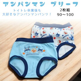 キッズパンツ ブリーフパンツ アンパンマン バイキンマン だだんだん2号男の子 前あきなし ブリーフ 2枚組 サイズ：90 95 100トイレトレーニング卒業後も推しのキャラクターで！