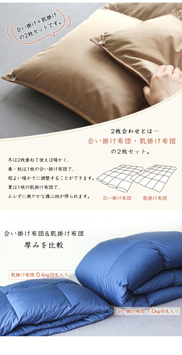 楽天市場】半額！羽毛布団 ダブル ふわふわダウン80% 掛け布団 ダブル 
