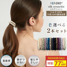 ★FASHION SALE!78%OFF★ シルク シュシュ シルク ヘアゴム 2個セット 色選べる シルク シルクシュシュ シルクヘアゴム シルクゴム ヘアアレンジ ヘアアクセサリー 絹 美髪 シュシュ ゴム 髪 ヘアゴム おしゃれ 髪ゴム 黒 ボリュームシュシュ