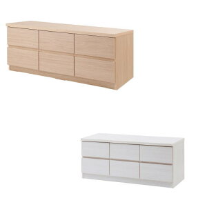 【SQUARE】シリーズ スクエアキャビネット 幅104 ロー 引出しタイプ ホワイト ナチュラル