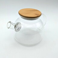 急須 ガラスポット ティーポット 耐熱 1000ml 直火対応 丸型 クリア 紅茶 緑茶 茶こし付き