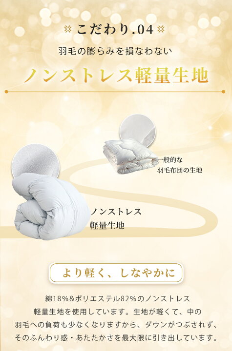 羽毛布団 スピア （シングル）未使用・展示品