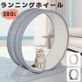 キャットホイール ランニングホイール 自走式 ホイールランナー トレッドミル ペット 猫用 80cm 2色 静音 低騒音 回し車 ルームランナー ローラー 爪とぎ 運動不足 ダイエット